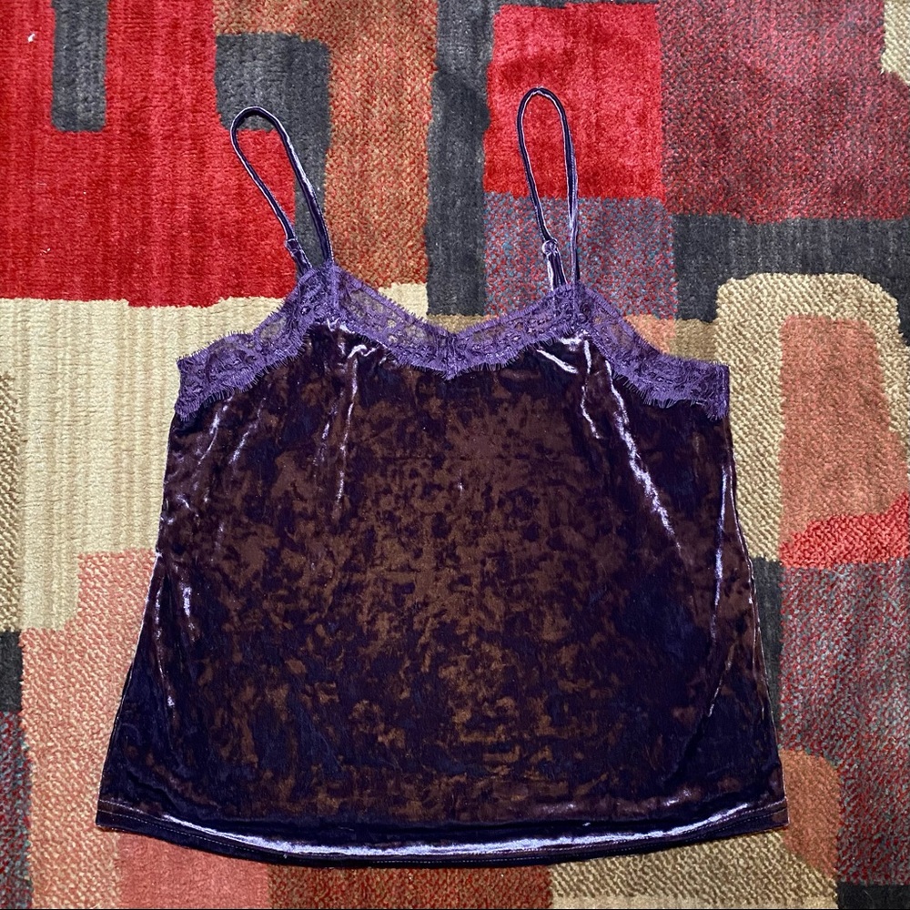 Jacqueline deYong Velvet and Lace Camisole